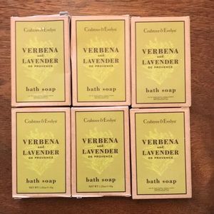 Set of 6.Crabtree & Evelyn Verbena and Lavender Bath Soap. New never used NWOT.